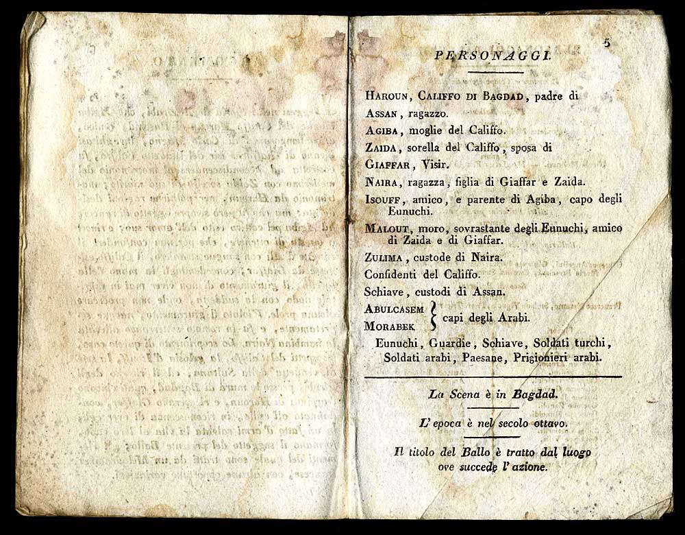 Il califfo di Bagdad ossia Le rovine di Babilonia