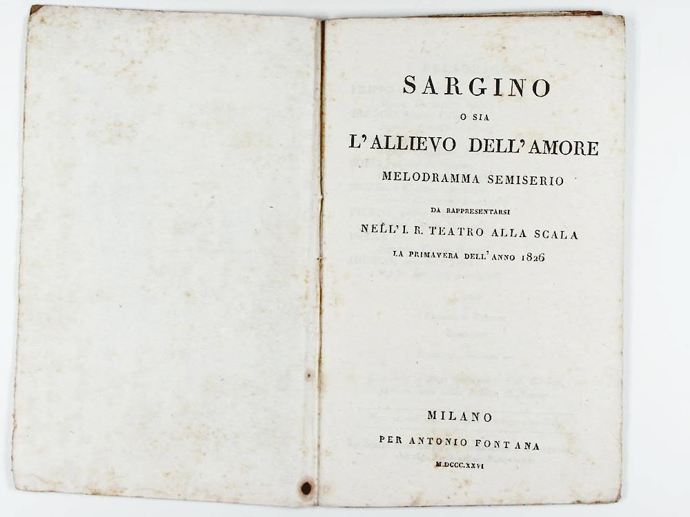 Sargino o sia L' allievo dell' amore