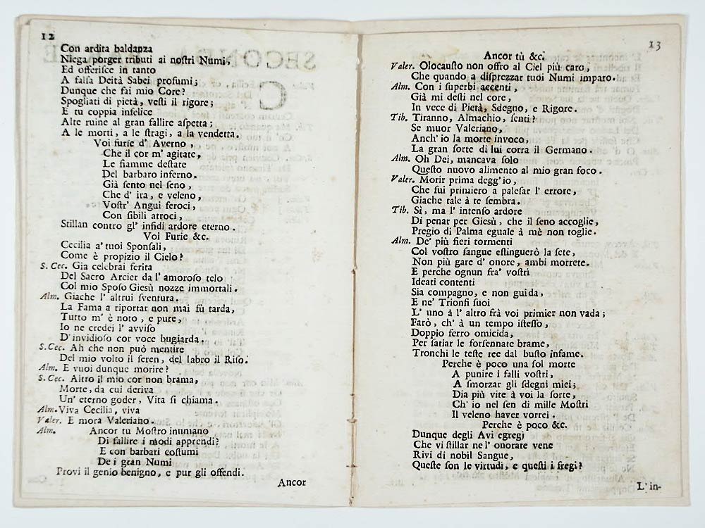 I trionfi della fede nel martirio de' SS. Cecilia, Valeriano, e Tiburtio