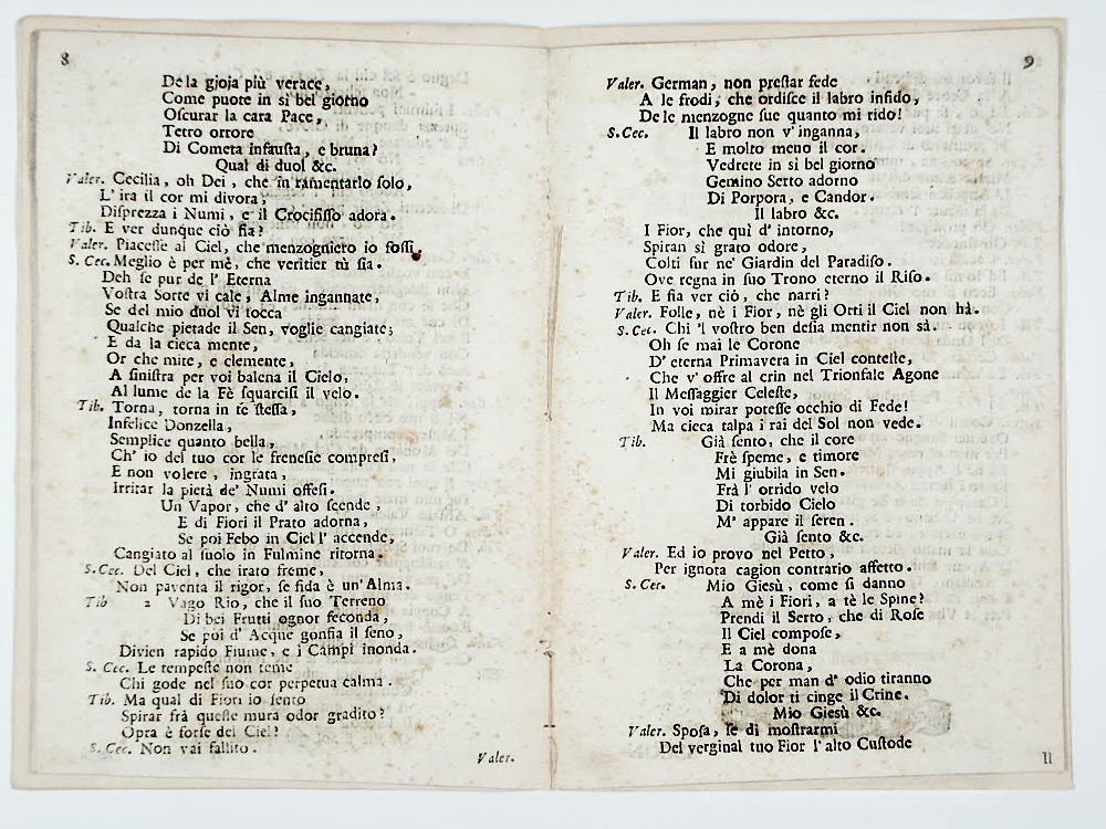 I trionfi della fede nel martirio de' SS. Cecilia, Valeriano, e Tiburtio