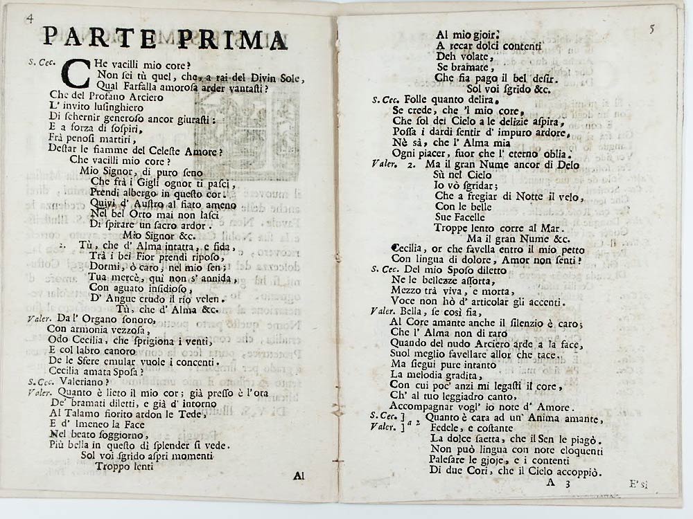 I trionfi della fede nel martirio de' SS. Cecilia, Valeriano, e Tiburtio