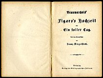 Beaumarchais - Figaro's Hochzeit oder Ein toller Tag