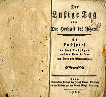 Beaumarchais - Der lustige Tag oder Die Hochzeit des Figaro - Prag 1785