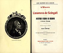 Jean Hervez (Hrsg.) -L'Oeuvre de Casanova de Seingalt - Aventures d'Amour de Casanova - Paris, 1914