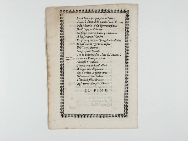 Applausi musicali alle glorie dell' Angelico Dottore S. Tomaso D' Aquino